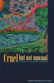 Cover of: Cruel but Not Unusual: Violence in Canadian Families