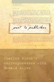 Cover of: Poet to Publisher: Charles Olson