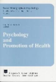 Cover of: Psychology and promotion of health