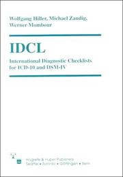 Cover of: IDCL: International Diagnostic Checklists for ICD-10 and DSM-IV