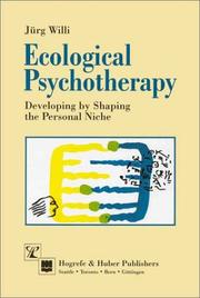 Cover of: Ecological psychotherapy by Jürg Willi