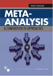 Cover of: Meta-analysis by Ralf Schulze, Ralf Schulze