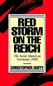 Cover of: Red storm on the Reich by Christopher Duffy, Christopher Duffy