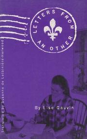 Cover of: Letters From An Other by Lise Gauvin