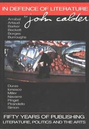 Cover of: In defence of literature for John Calder by 