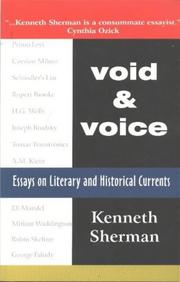Cover of: Void and voice: essays on literary and historical currents