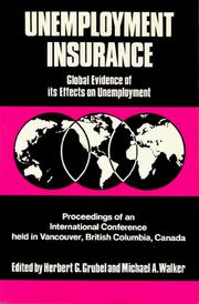 Cover of: Unemployment insurance: global evidence of its effects on unemployment