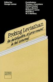 Cover of: Probing leviathan: an investigation of government in the economy