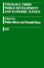 Cover of: Theology, Third World development, and economic justice