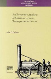 Cover of: An economic analysis of Canada's ground transportation sector