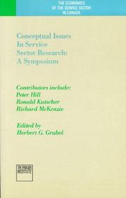 Cover of: Conceptual issues in service sector research: a symposium