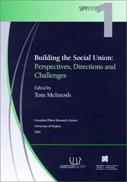 Cover of: Building the social union: perspectives, directions, and challenges
