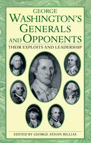 Cover of: George Washington's Generals and Opponents by George Athan Billias