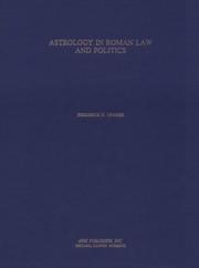 Cover of: Astrology in Roman law and politics