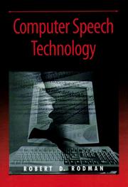 Cover of: Computer speech technology by Robert Rodman