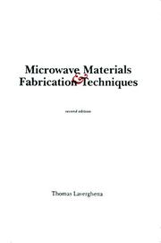 Cover of: Microwave materials and fabrication techniques
