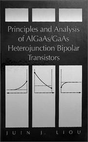 Cover of: Principles and analysis of AlGaAs/GaAs heterojunction bipolar transistors