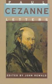 Cover of: Paul Cezanne, letters
