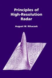 Cover of: Principles of high-resolution radar by August W. Rihaczek