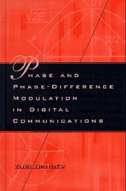 Cover of: Phase and phase-difference modulation in digital communications