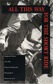 Cover of: All This Way for the Short Ride: Roughstock Sonnets 1971-1996 : Poems
