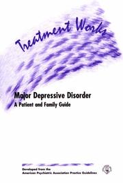 Cover of: Major Depressive Disorder | American Psychiatric Association.