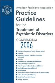 American Psychiatric Association Practice Guidelines for the Treatment of Psychiatric Disorders by American Psychiatric Association.
