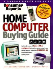 Cover of: Consumer Reports Home Computer Buying Guide 2000 by Donna Heiderstadt