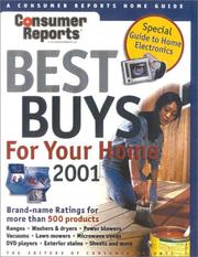 Consumer Reports Best Buys for Your Home 2001 by Consumer Reports