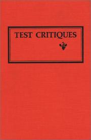 Cover of: Test Critiques by Daniel J. Keyser