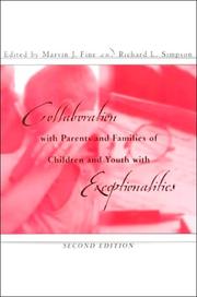 Cover of: Collaboration with parents and families of children and youth with exceptionalities