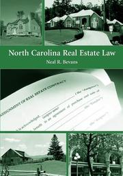 Cover of: North Carolina Real Estate Law by Neal R. Bevans