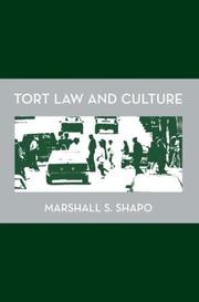 Cover of: Tort law and culture