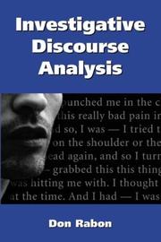 Cover of: Investigative Discourse Analysis by Don Rabon