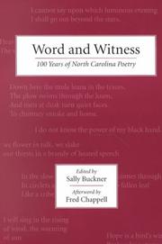 Cover of: Word and witness: 100 years of North Carolina poetry