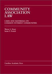 Cover of: Community Association Law by Susan Fletcher French, Susan F. French