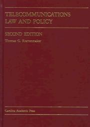 Cover of: Telecommunications law and policy