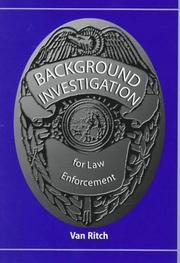 Cover of: Background Investigation for Law Enforcement | Van Ritch