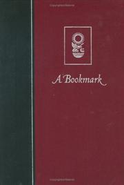 Cover of: A bookmark by Henry C. Dethloff, Henry C. Dethloff