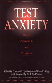 Cover of: Test Anxiety: Theory, Assessment, And Treatment (Series in Clinical and Community Psychology)