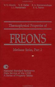 Cover of: Thermophysical Properties Of Freons, Methane Series (Natl Standard Reference Data Service of the USSR : a Series of Property Tables V0l 9) | V. V. Altunin