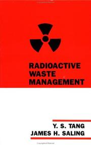 Cover of: Radioactive waste management