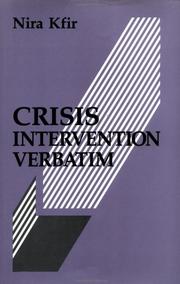 Cover of: Crisis intervention verbatim by Nira Kfir