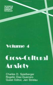 Cover of: Cross-cultural anxiety | 