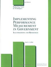 Cover of: Implementing Performance Measurement in Government by Joni L. Leithe