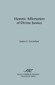 Cover of: Hymnic affirmation of divine justice by James L. Crenshaw