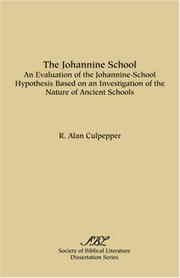 Cover of: The Johannine school by R. Alan Culpepper