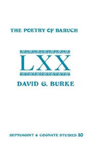 The poetry of Baruch by David G. Burke