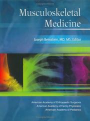 Cover of: Musculoskeletal Medicine | Joseph Bernstein