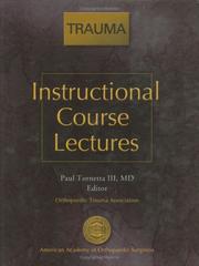 Cover of: Instructional Course Lectures Trauma (Aaos Instructional Course Lectures)